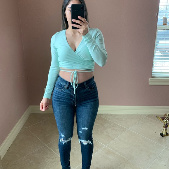 ELAINE Long Sleeve Top (Mint) - Picture 2 of 2